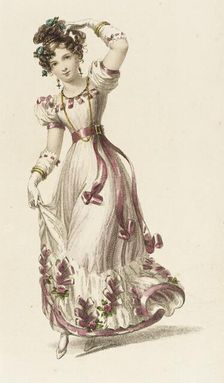 Fashion Plate (Ball Dress), 1827. Creator: Rudolph Ackermann