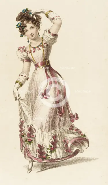 Fashion Plate (Ball Dress), 1827. Creator: Rudolph Ackermann.