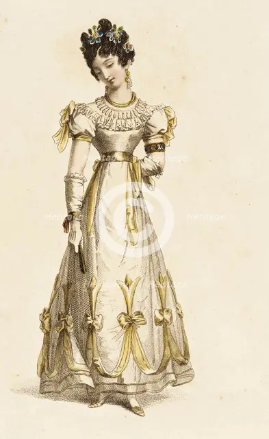Fashion Plate (Ball Dress), 1827. Creator: Rudolph Ackermann.