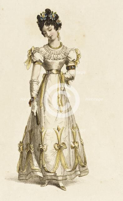 Fashion Plate (Ball Dress), 1827. Creator: Rudolph Ackermann.