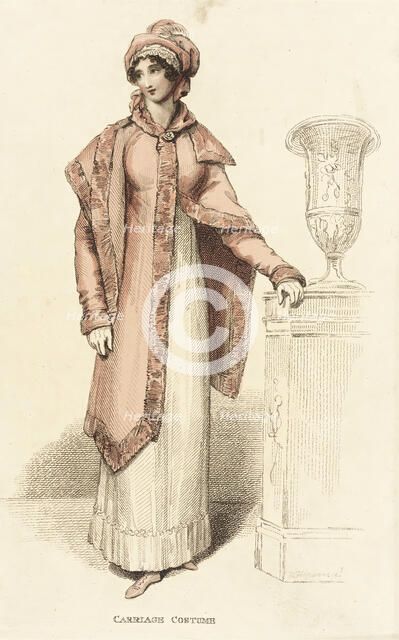 Fashion Plate (Carriage Costume), 1813. Creator: Unknown.