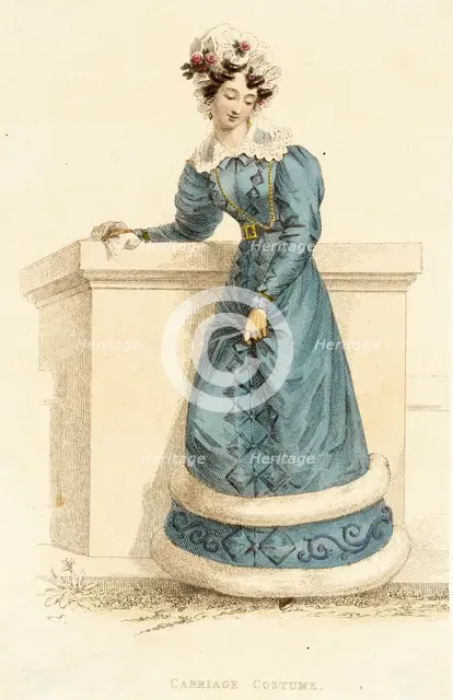 Fashion Plate (Carriage Costume), 1826. Creator: Rudolph Ackermann.