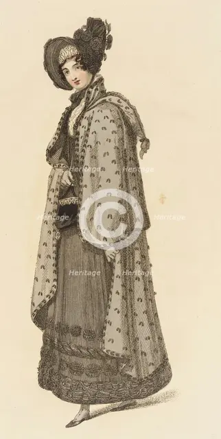 Fashion Plate (Carriage Dress), 1818. Creator: Rudolph Ackermann.