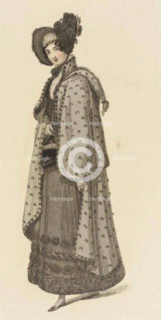 Fashion Plate (Carriage Dress), 1818. Creator: Rudolph Ackermann.