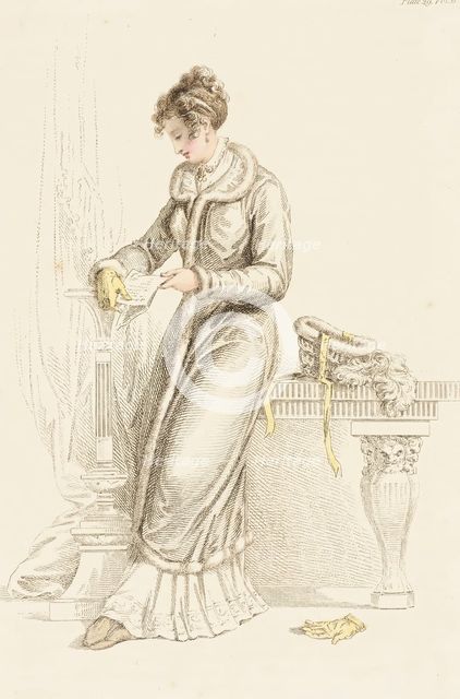 Fashion Plate (Carriage Dress), 1811. Creator: Rudolph Ackermann.
