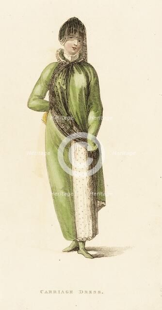 Fashion Plate (Carriage Dress), 1811. Creator: Rudolph Ackermann.