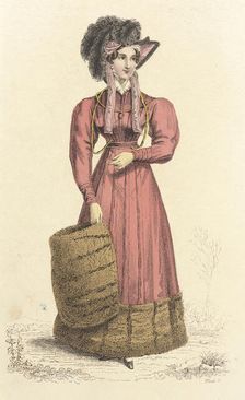 Fashion Plate (Carriage Dress), 1824. Creator: John Bell