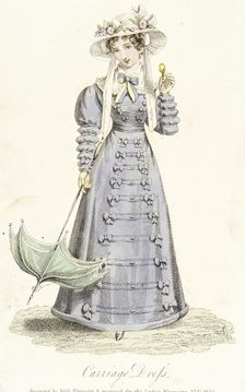 Fashion Plate (Carriage Dress), 1825. Creator: Unknown