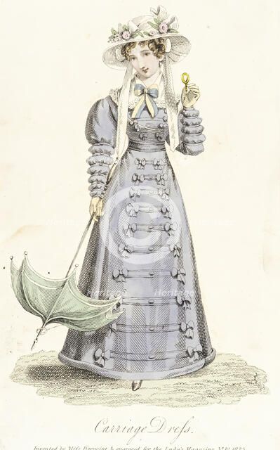 Fashion Plate (Carriage Dress), 1825. Creator: Unknown.