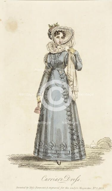 Fashion Plate (Carriage Dress), 1825. Creator: Unknown.