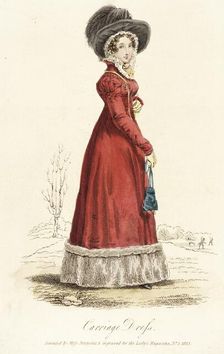 Fashion Plate (Carriage Dress), 1825. Creator: Unknown