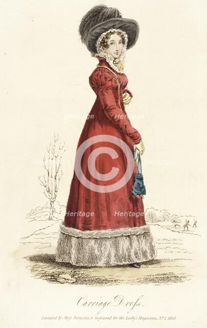 Fashion Plate (Carriage Dress), 1825. Creator: Unknown.