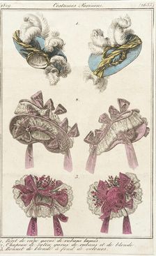 Fashion Plate (Costumes Parisiens), 1829. Creator: Unknown