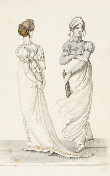 Fashion Plate (Cossack Spencer Parisian Full Dress), 1807. Creator: John Bell