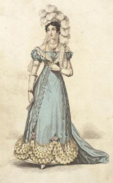 Fashion Plate (Court Dress), 1824. Creator: Unknown