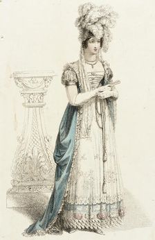 Fashion Plate (Court Dress), 1820. Creator: Rudolph Ackermann