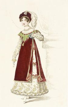 Fashion Plate (Danish Fancy Dress Worn at the Prince Regents Fête), 1819. Creator: John Bell