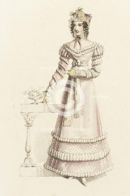Fashion Plate (Dinner Dress), 1821. Creator: John Bell.