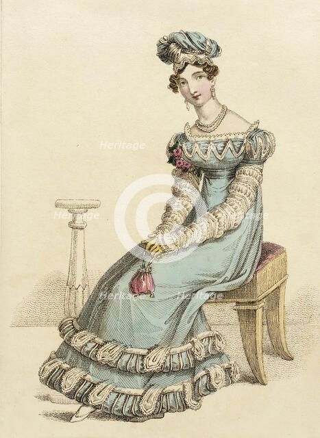 Fashion Plate (Dinner Dress), 1822. Creator: John Bell.
