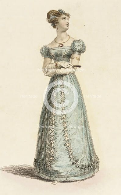Fashion Plate (Dinner Dress), 1825. Creator: Rudolph Ackermann.