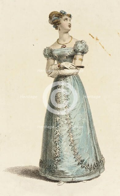 Fashion Plate (Dinner Dress), 1825. Creator: Rudolph Ackermann.