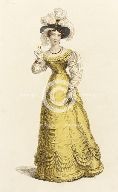 Fashion Plate (Dinner Dress), 1825. Creator: Unknown.