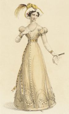 Fashion Plate (Dinner Dress), 1826. Creator: Rudolph Ackermann