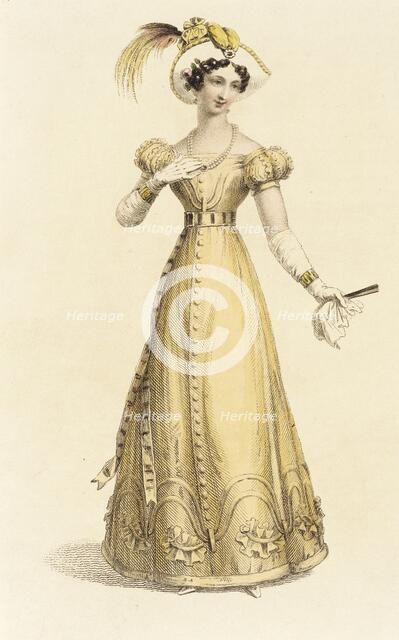 Fashion Plate (Dinner Dress), 1826. Creator: Rudolph Ackermann.