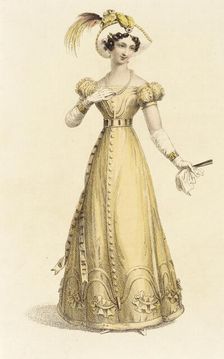 Fashion Plate (Dinner Dress), 1826. Creator: Rudolph Ackermann