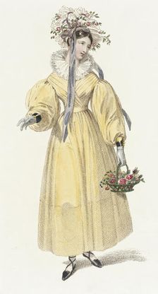 Fashion Plate (English Morning Dress), 1829. Creator: Rudolph Ackermann