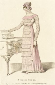 Fashion Plate (Evening Dress), 1812. Creator: Unknown