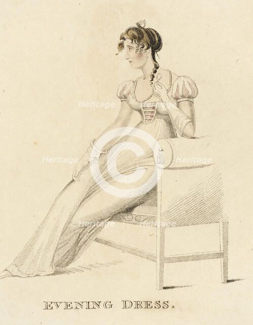 Fashion Plate (Evening Dress), 1813. Creator: Unknown.