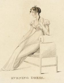 Fashion Plate (Evening Dress), 1813. Creator: Unknown