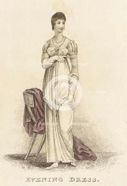 Fashion Plate (Evening Dress), 1813. Creator: Unknown.
