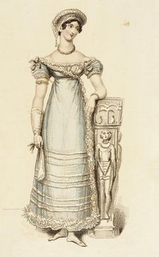 Fashion Plate (Evening Dress), 1815. Creator: John Bell