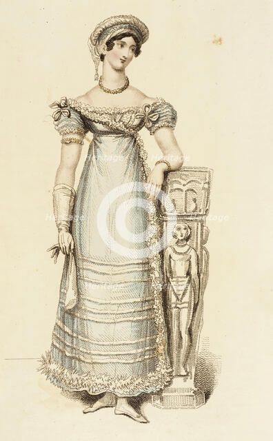 Fashion Plate (Evening Dress), 1815. Creator: John Bell.