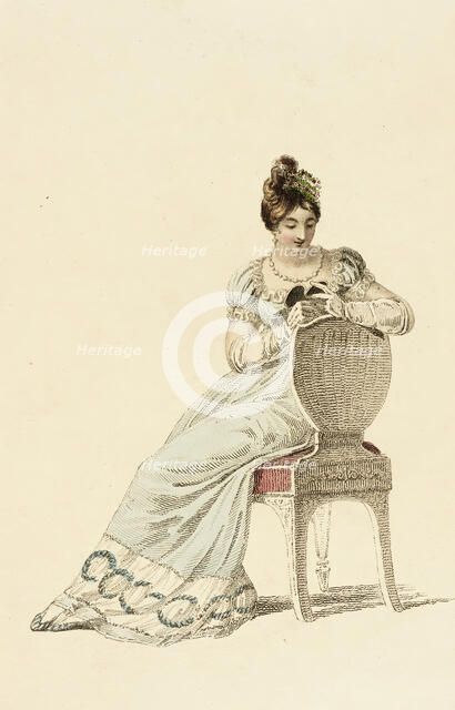 Fashion Plate (Evening Dress), 1815. Creator: Rudolph Ackermann.