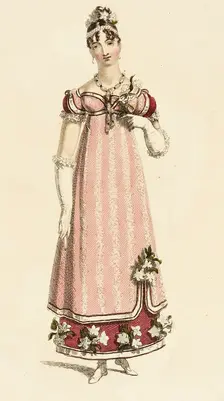 Fashion Plate (Evening Dress), 1815. Creator: Rudolph Ackermann