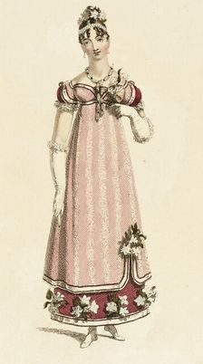 Fashion Plate (Evening Dress), 1815. Creator: Rudolph Ackermann