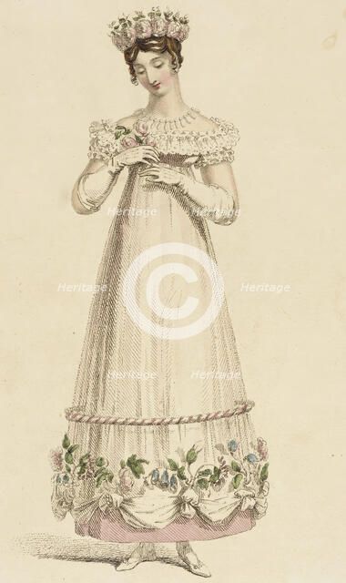 Fashion Plate (Evening Dress), 1817. Creator: Rudolph Ackermann.