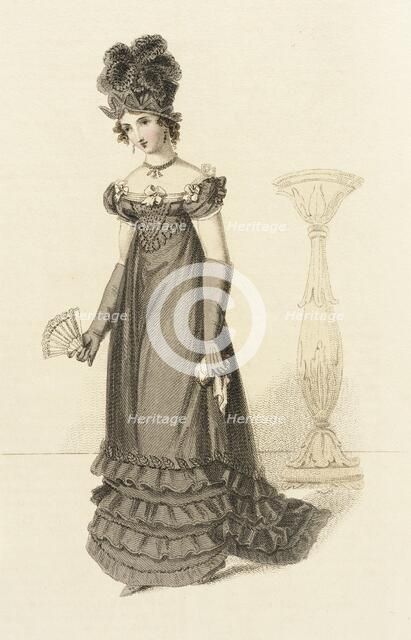 Fashion Plate (Evening Dress), 1820. Creator: John Bell.