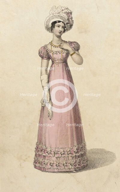 Fashion Plate (Evening Dress), 1823. Creator: Rudolph Ackermann.