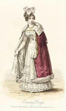 Fashion Plate (Evening Dress), 1825. Creator: Unknown