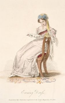 Fashion Plate (Evening Dress), 1825. Creator: Unknown