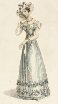 Fashion Plate (Evening Dress), 1825. Creator: Rudolph Ackermann
