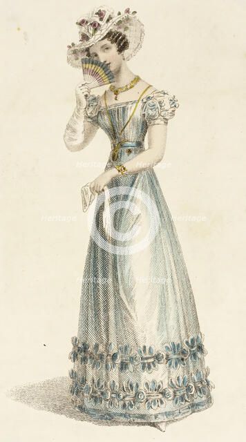 Fashion Plate (Evening Dress), 1825. Creator: Rudolph Ackermann.