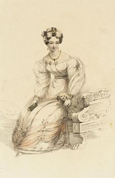 Fashion Plate (Evening Dress), 1826. Creator: Rudolph Ackermann