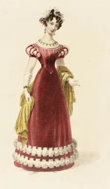 Fashion Plate (Evening Dress), 1826. Creator: Rudolph Ackermann