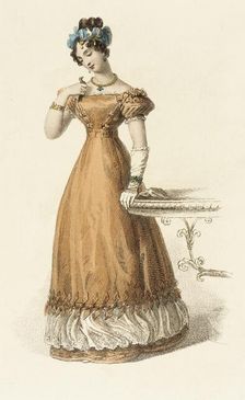 Fashion Plate (Evening Dress), 1826. Creator: Rudolph Ackermann