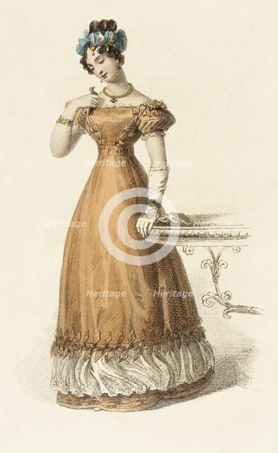 Fashion Plate (Evening Dress), 1826. Creator: Rudolph Ackermann.